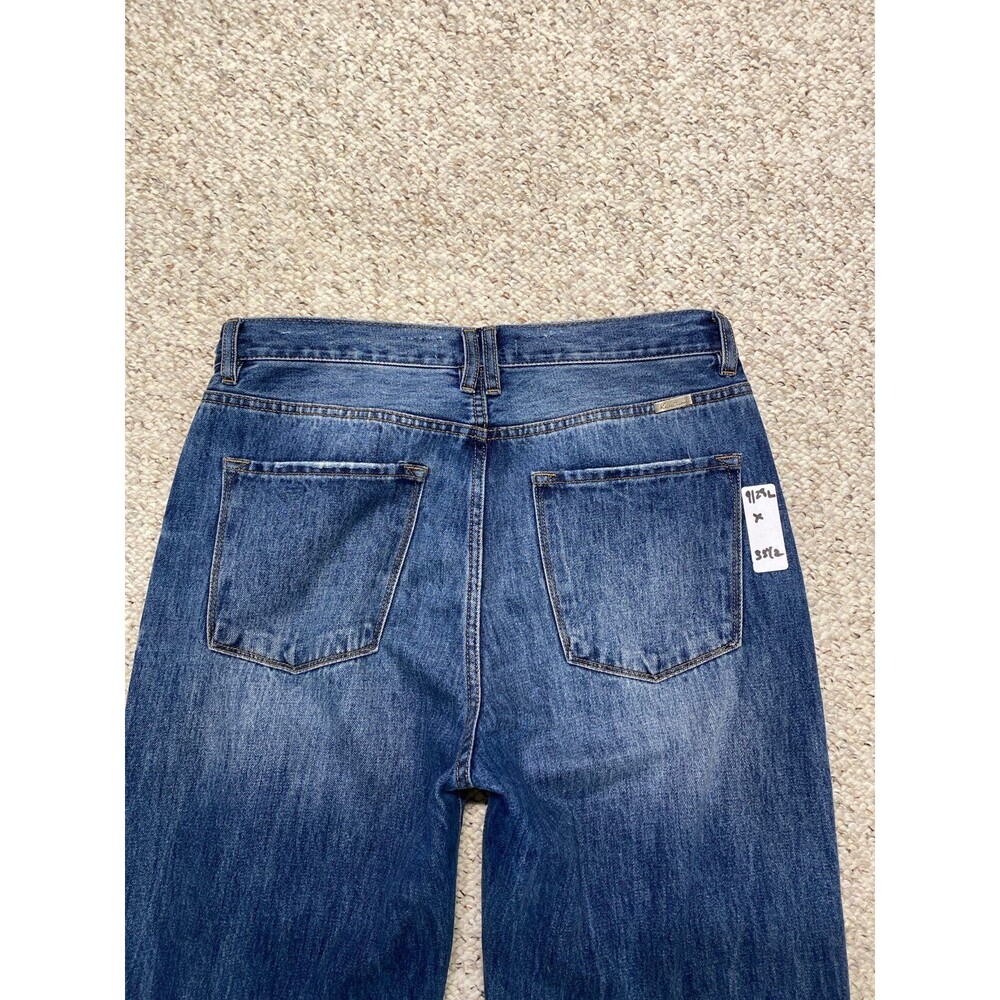 Kancan 90s High-Rise Baggy Straight Wide Leg Distressed Size 9/28 Long Jeans - Picture 4 of 7
